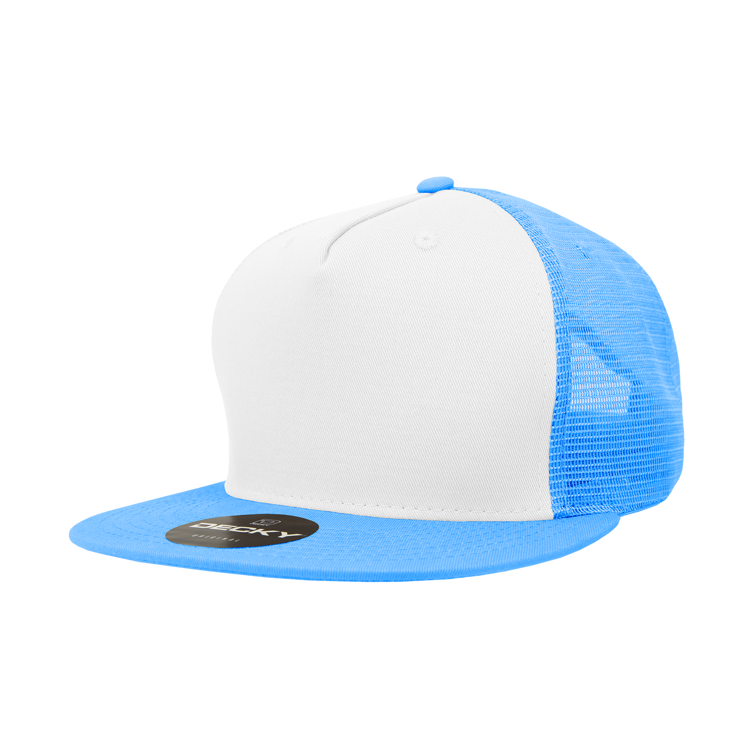 The Park Wholesale - Wholesale Truckerpet - Uniseks - Decky 1040 - Blanco Trucker Snapback-hoeden met 5 panelen - 104030