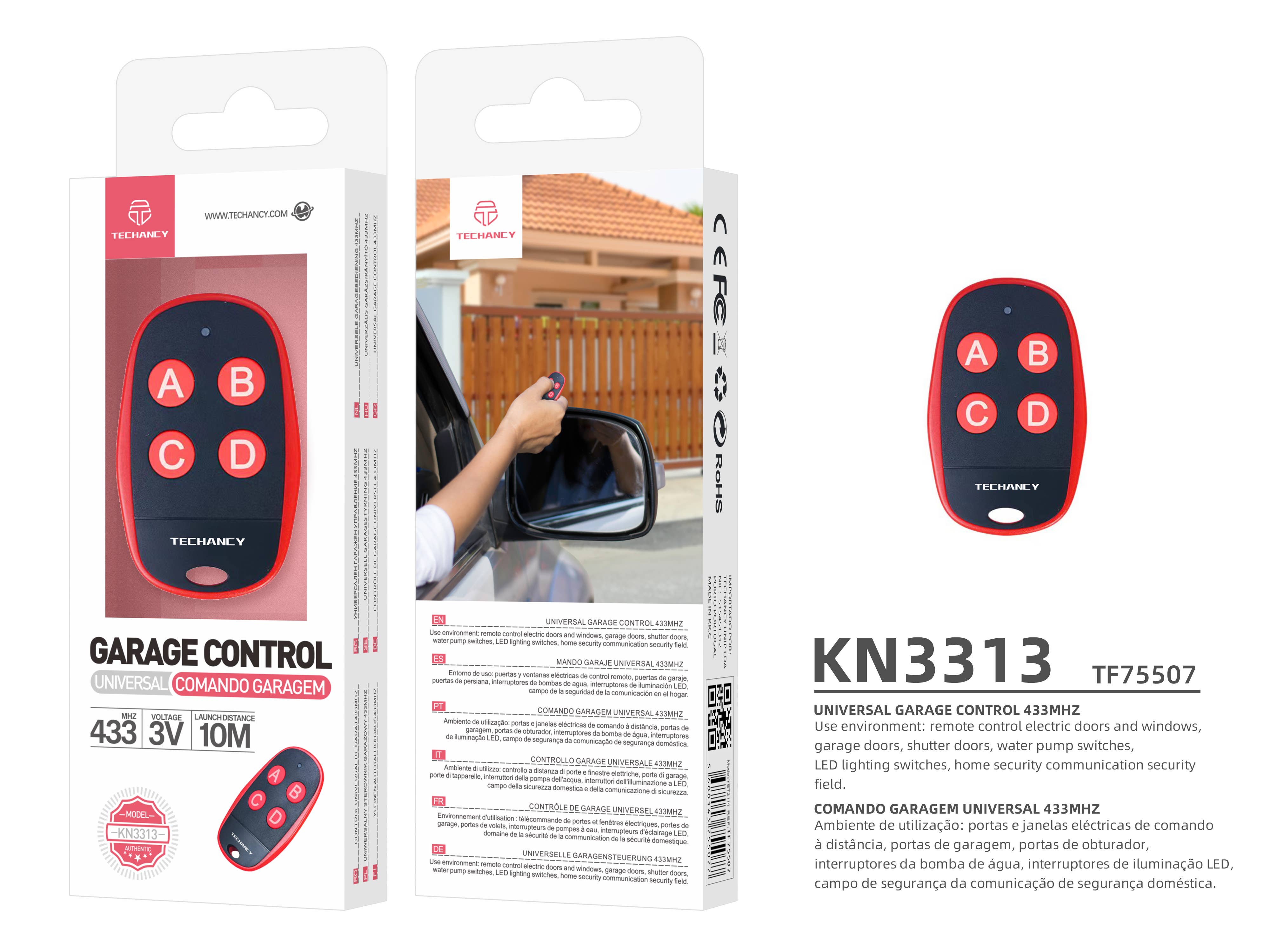 TECHANCY - Wholesale Keyboard - TECHANCY Universal Garage Door Opener Remote 433Mhz4