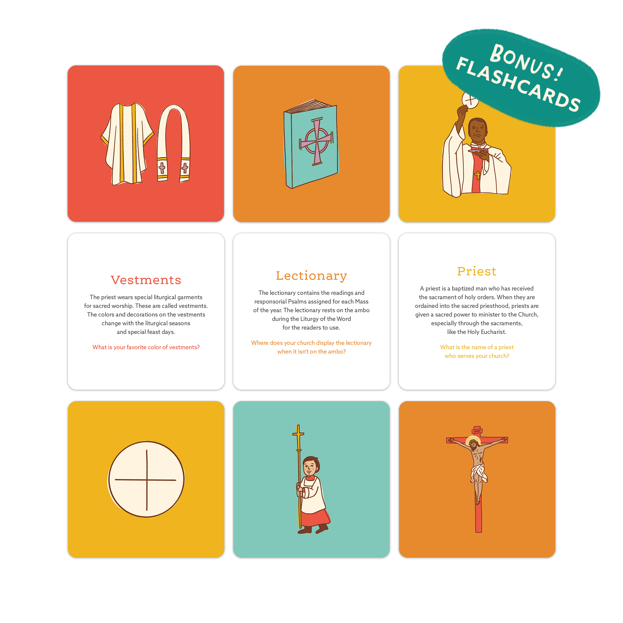 Catholic Family Crate® - Wholesale Learning Cards - Kids & Baby - Mass Memory Game + Flashcards3