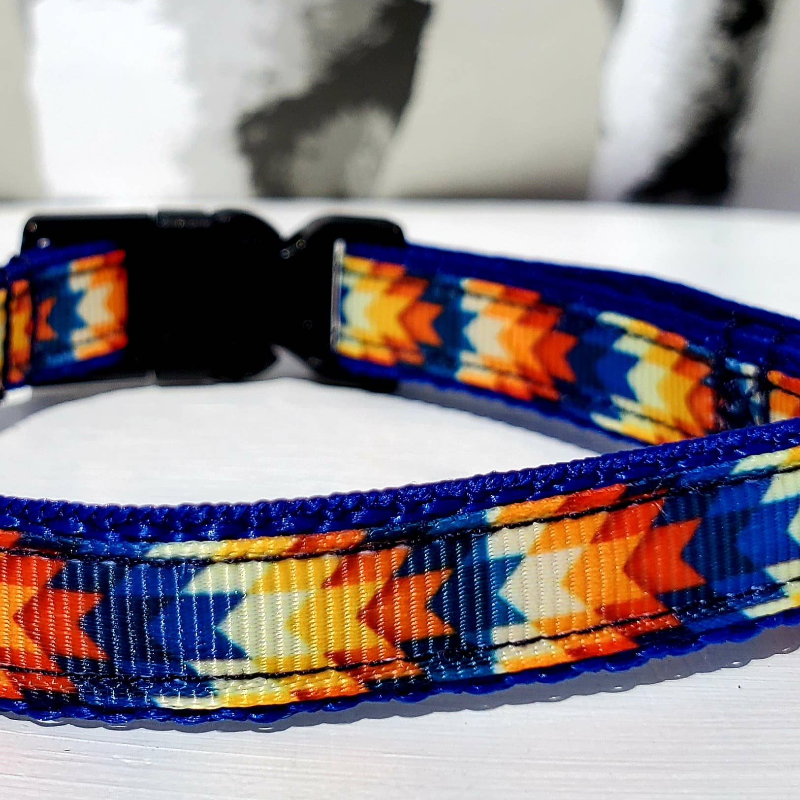 Rocky Mountain Hound - Venta al por mayor Collar - Perros - Collar o correa para perro azul azteca de 1/2"1
