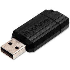 64GB PinStripe USB Flash Drive - Black - 64GB - Black for wholesale by Everyday Supply Co