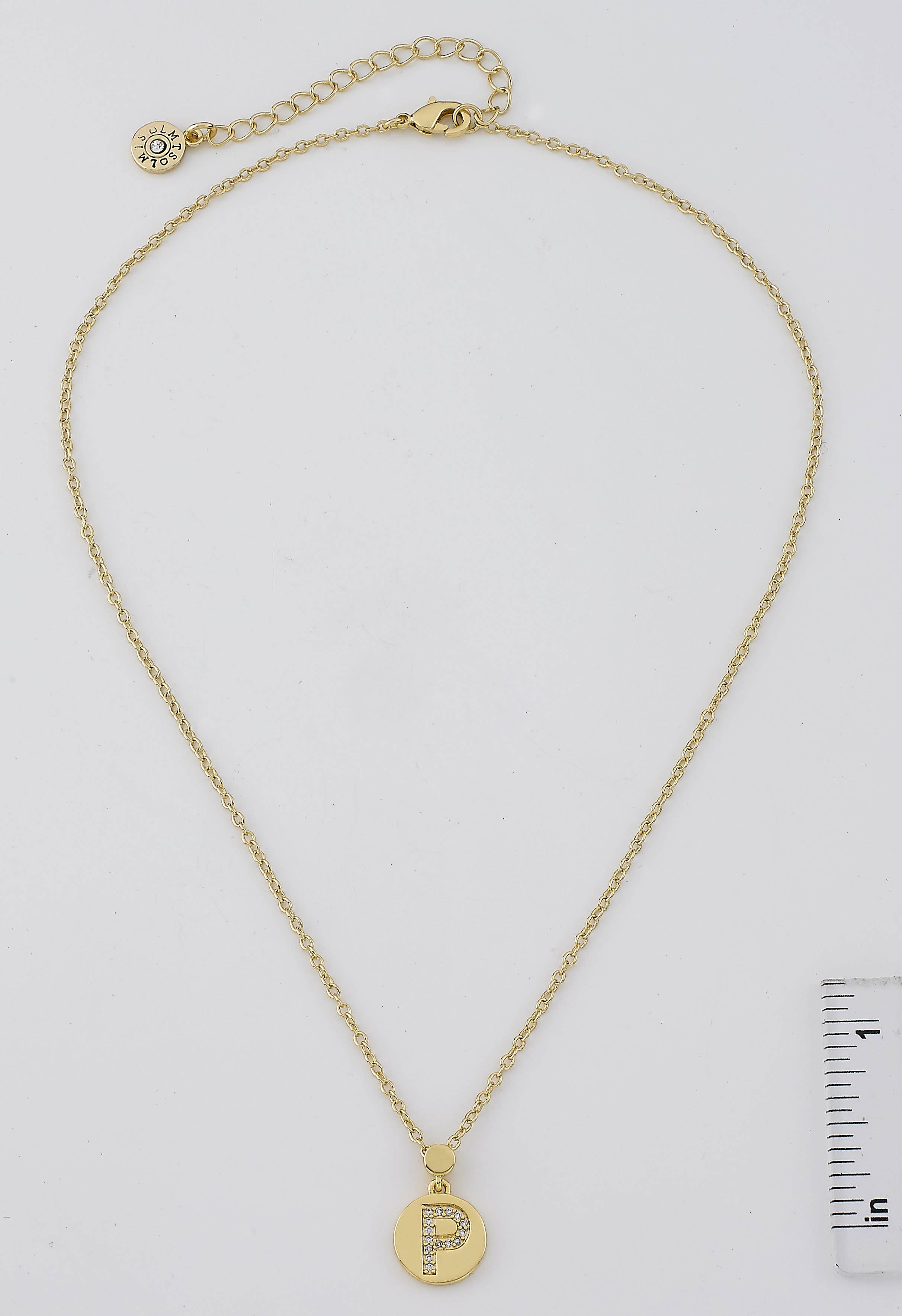 Little Miss Twin Stars - Wholesale Pendant/Charm Necklace - LMTS Classic! Initial Disc Pendant Necklace111