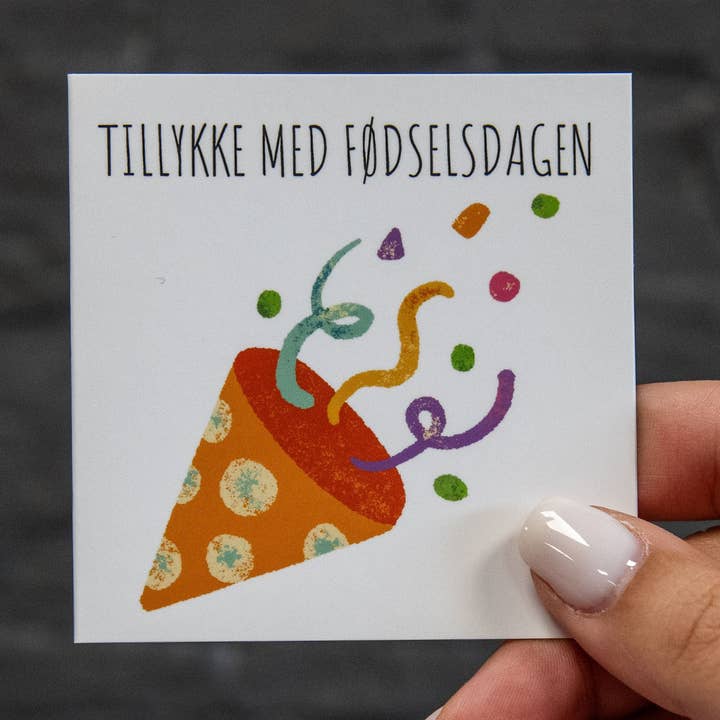 Joyeux Anniversaire - Confetti (Mini-carte) pour la vente par Kortspecialisten