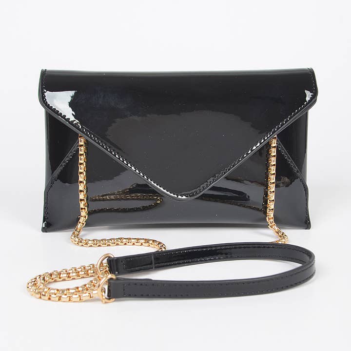 3AM BY H&D ACCESSORIES - Wholesale Clutch Bag - Women's - ENAMEL ENVELOPE CLUTCH
