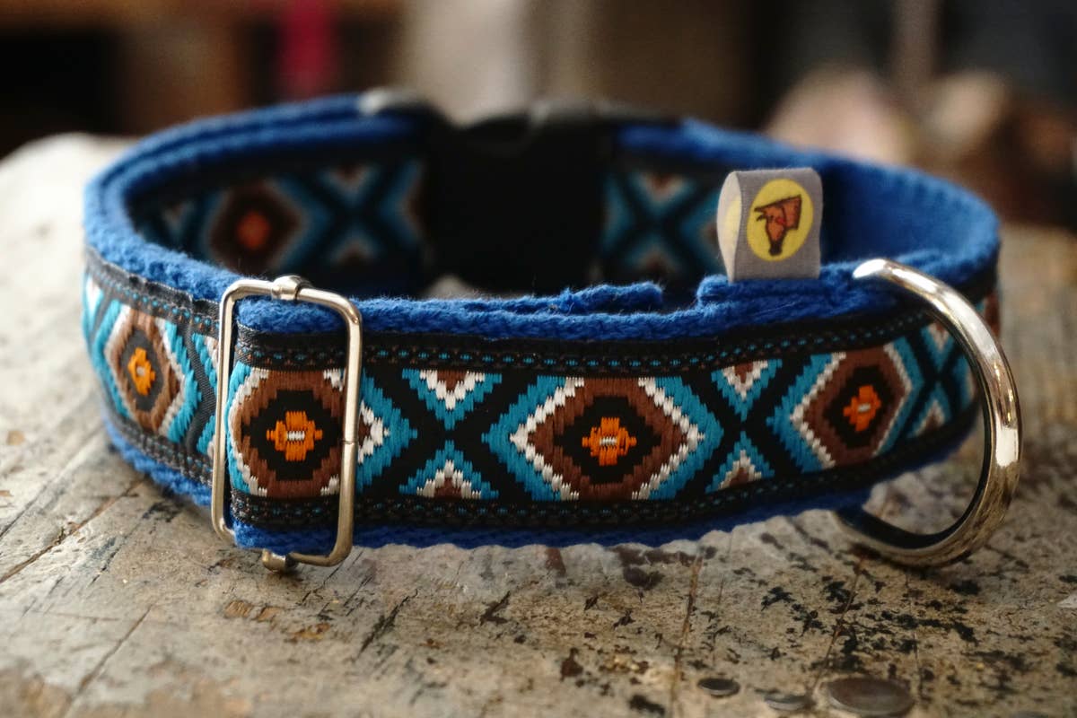 hundsfutter - Wholesale Pet Collar - Dog - Dark navy blue design necklace and strap set18