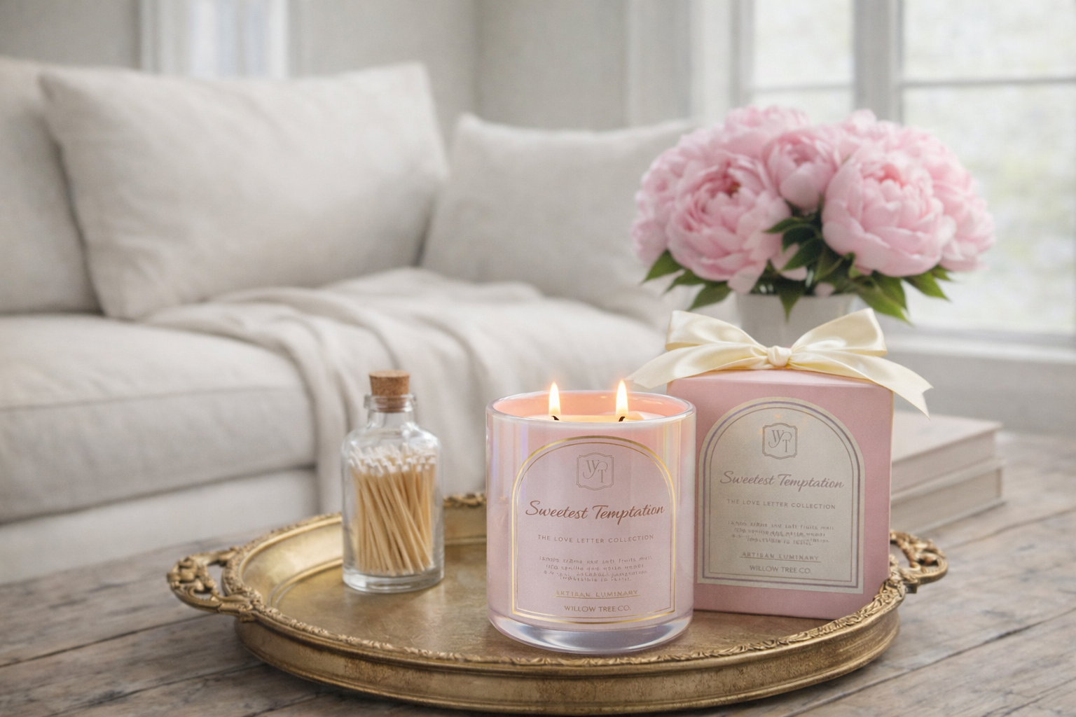 The Willow Tree Co - Wholesale Jar/Filled Candle - Sweetest Temptation Luminary2