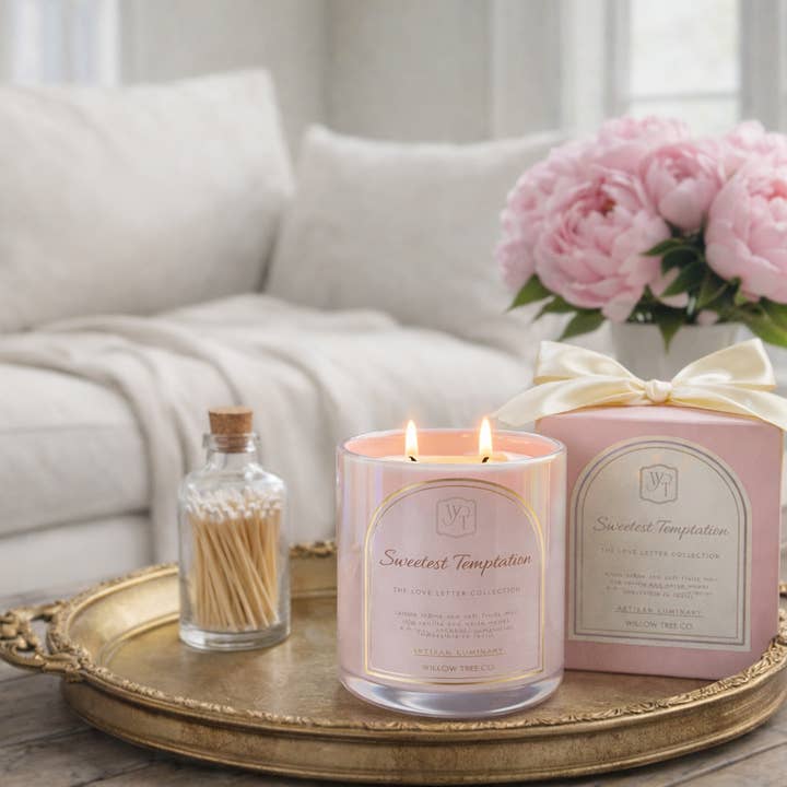 The Willow Tree Co - Wholesale Jar/Filled Candle - Sweetest Temptation Luminary2