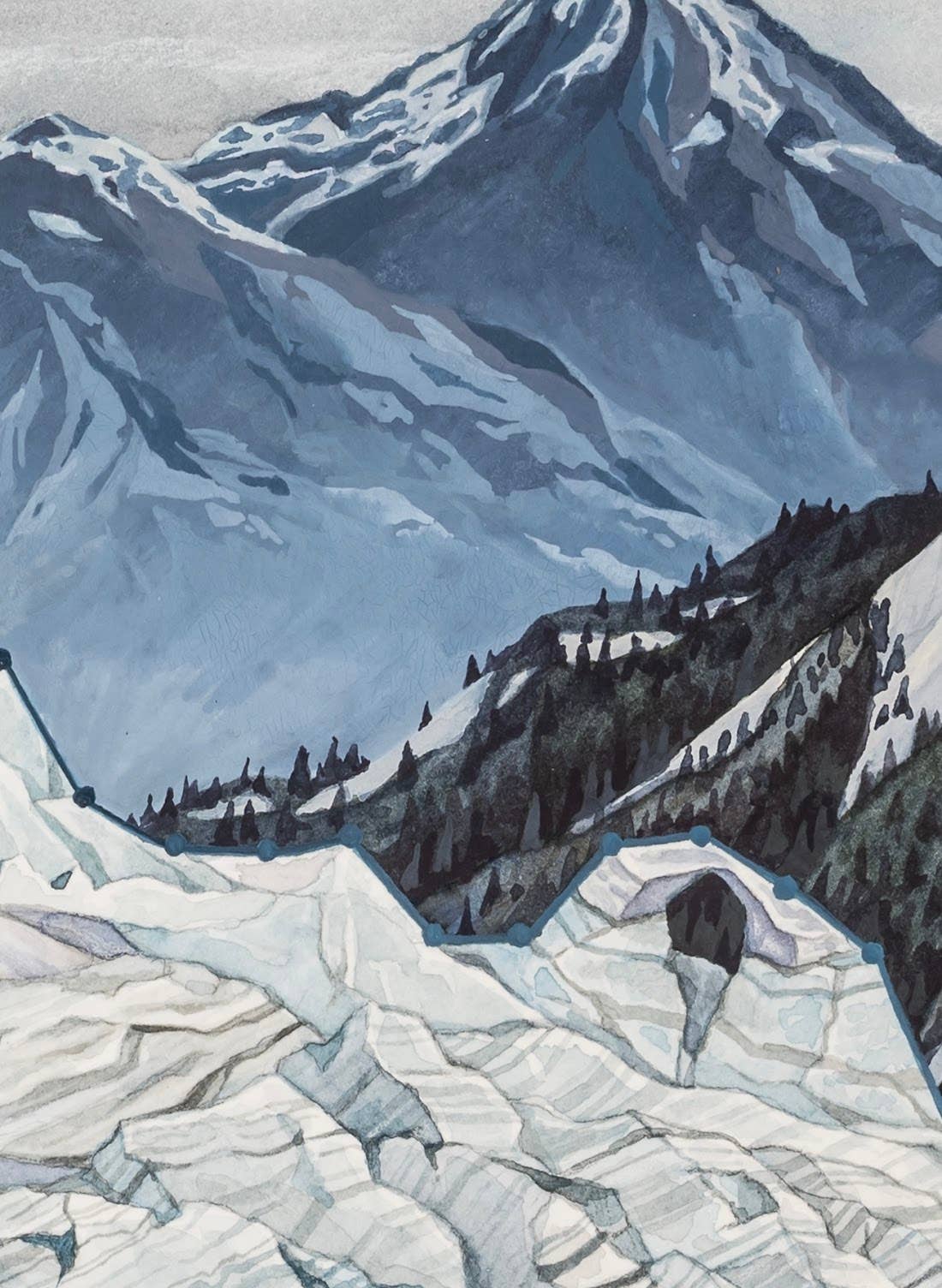 Jill Pelto Art - Wholesale Art Print - Mountain Glacier Art Print4