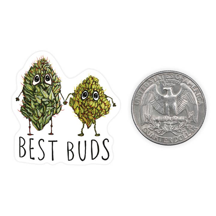 Best Buds - Mini Sticker for wholesale by Nice Enough Stickers