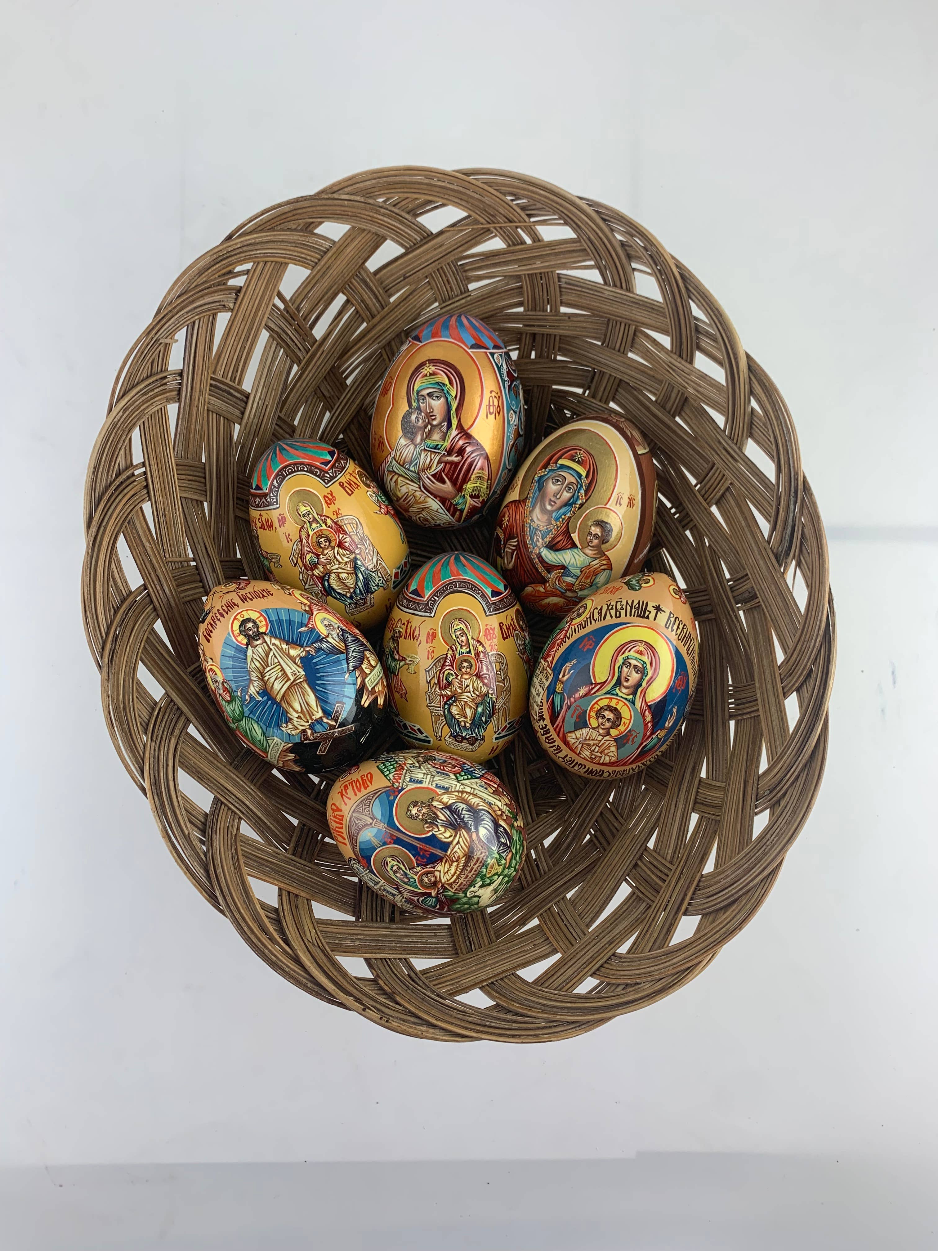 Golden Cockerel - Vendita all'ingrosso Decorazioni da tavolo - Uovo iconico ortodosso panoramico vintage34