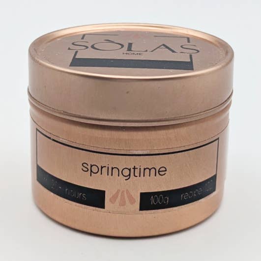 Bougie parfumée de printemps en boîte de voyage, 10cl pour la vente par SÒLAS Home