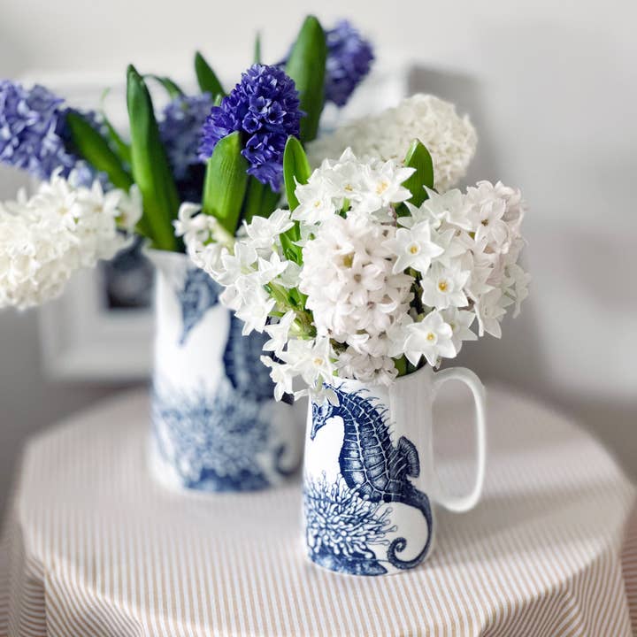 Cream Cornwall - Wholesale Jug - Bone China Seahorse Jugs