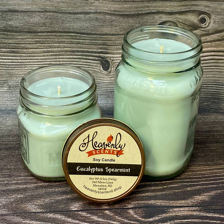 Eucalyptus Spearmint Soy Candle for wholesale by Heavenly Scents LLC