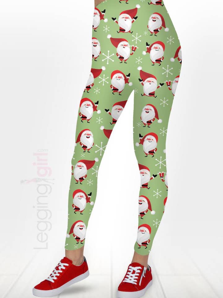 Happy Santa Fashion Leggings for Women for wholesale by LeggingGirl.com