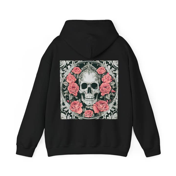Skeletons n Roses- Unisex Heavy Blend™ Hooded Sweatshirt for wholesale by aMOOsing Designs Shop