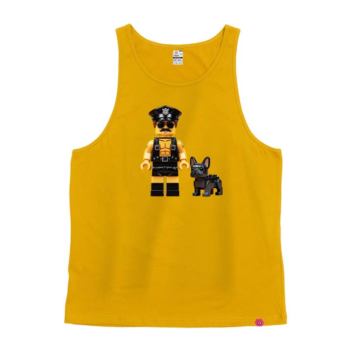 En officer og hans hundesinglet for engroshandel hos Kris Bee Bacon