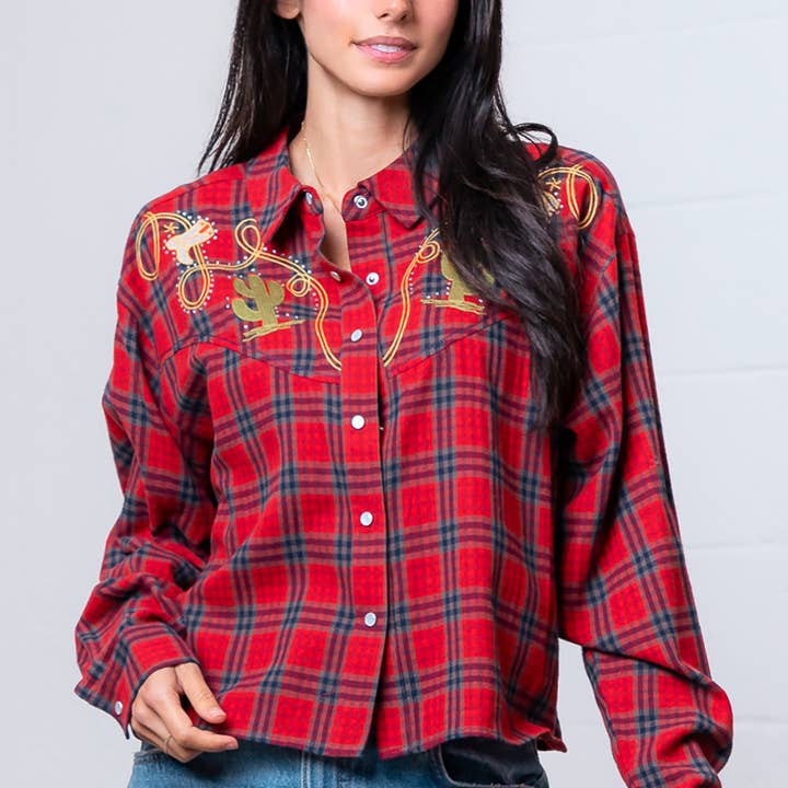 HT28809T-L/S WITH COLLAR WESTERN EMBO PLAID SHIRT and other Purchase Wholesale ln159. Free Returns & Net 60 Terms on Faire trending on Faire.