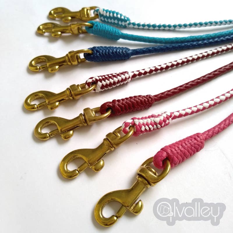 Alvalley - Wholesale Pet Leash - Dog - Braided Leather Snap Leads129
