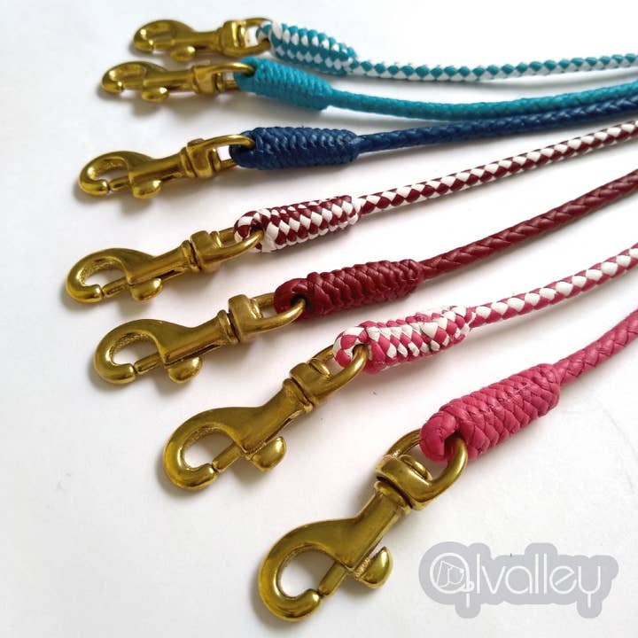 Alvalley - Wholesale Pet Leash - Dog - Braided Leather Snap Leads129