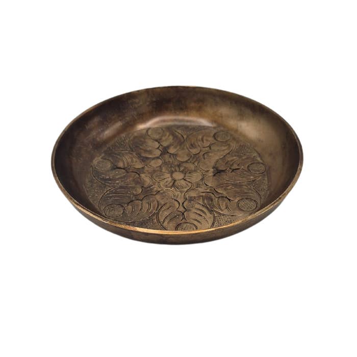 ADC Eindhoven - Wholesale Decorative Tray - Round Tray - Lois - Antique Brass Shiny