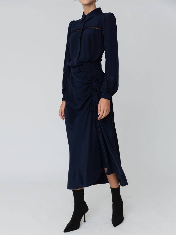 Robe midi plissée Gathering pour la vente par ANT WOMAN COLLECTION