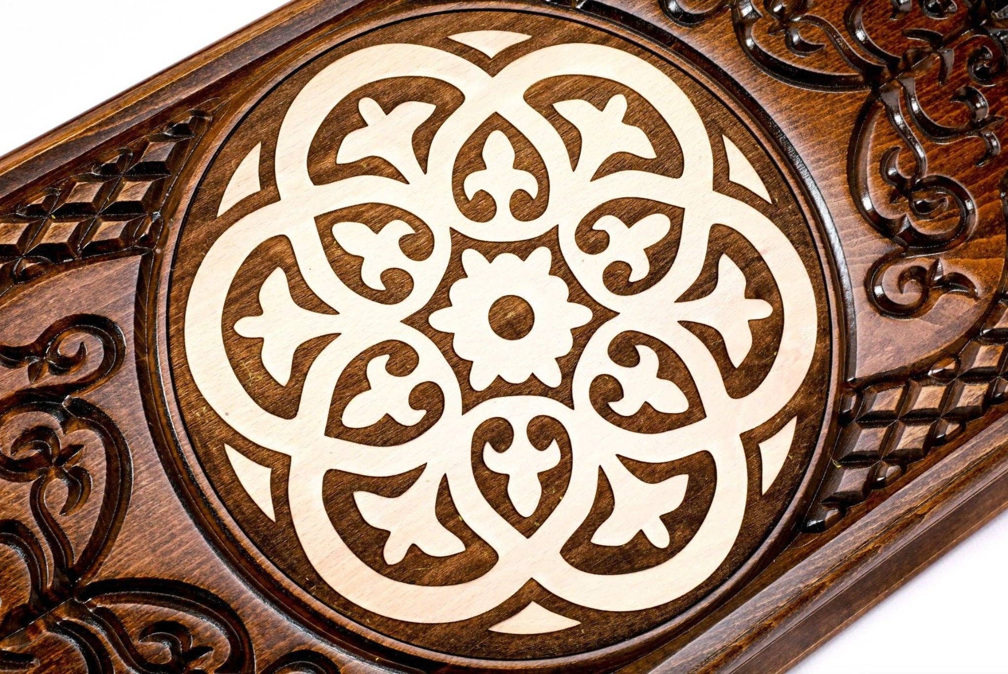 Hrachya Ohanyan – wholesale Brädspel – Handgjorda backgammon prydnad (Nardi) 24" x 24" x 2"7