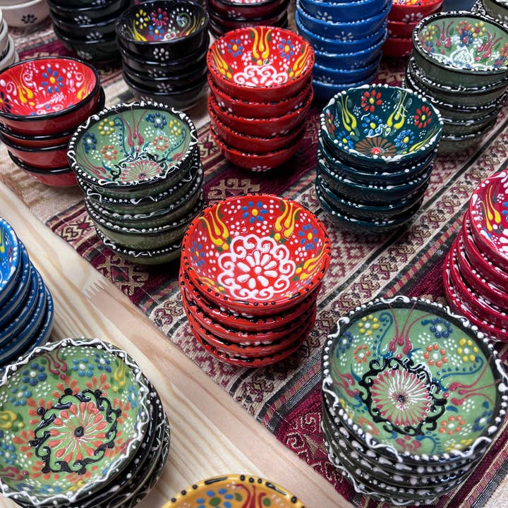Talavera Florida - Wholesale Condiment/Dip Bowl - Mexican Talavera Mini Dipper Bowls