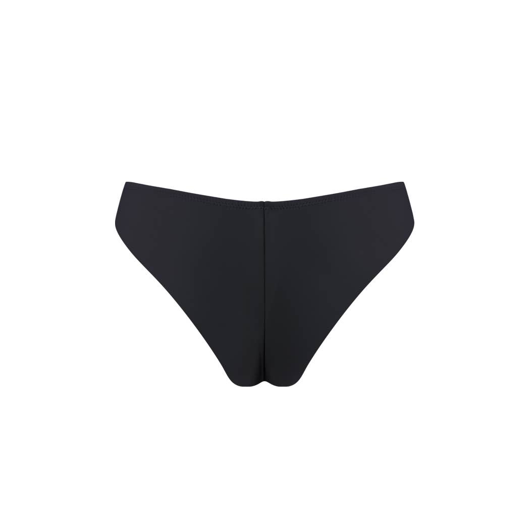 Chlamys Varia by MrMiss - Wholesale Swim Bottoms - Women's - Chlamys Varia Brazilian Bikini Bottom V-Cut Waist-Black1