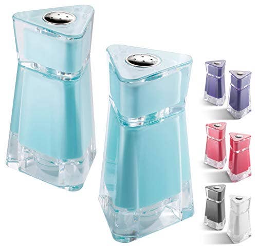 Kadra Kitchenware - Wholesale Salt & Pepper Shaker Set - Mitbak - Acrylic, Salt And Pepper Shakers, Turquoise, 2 Pk0