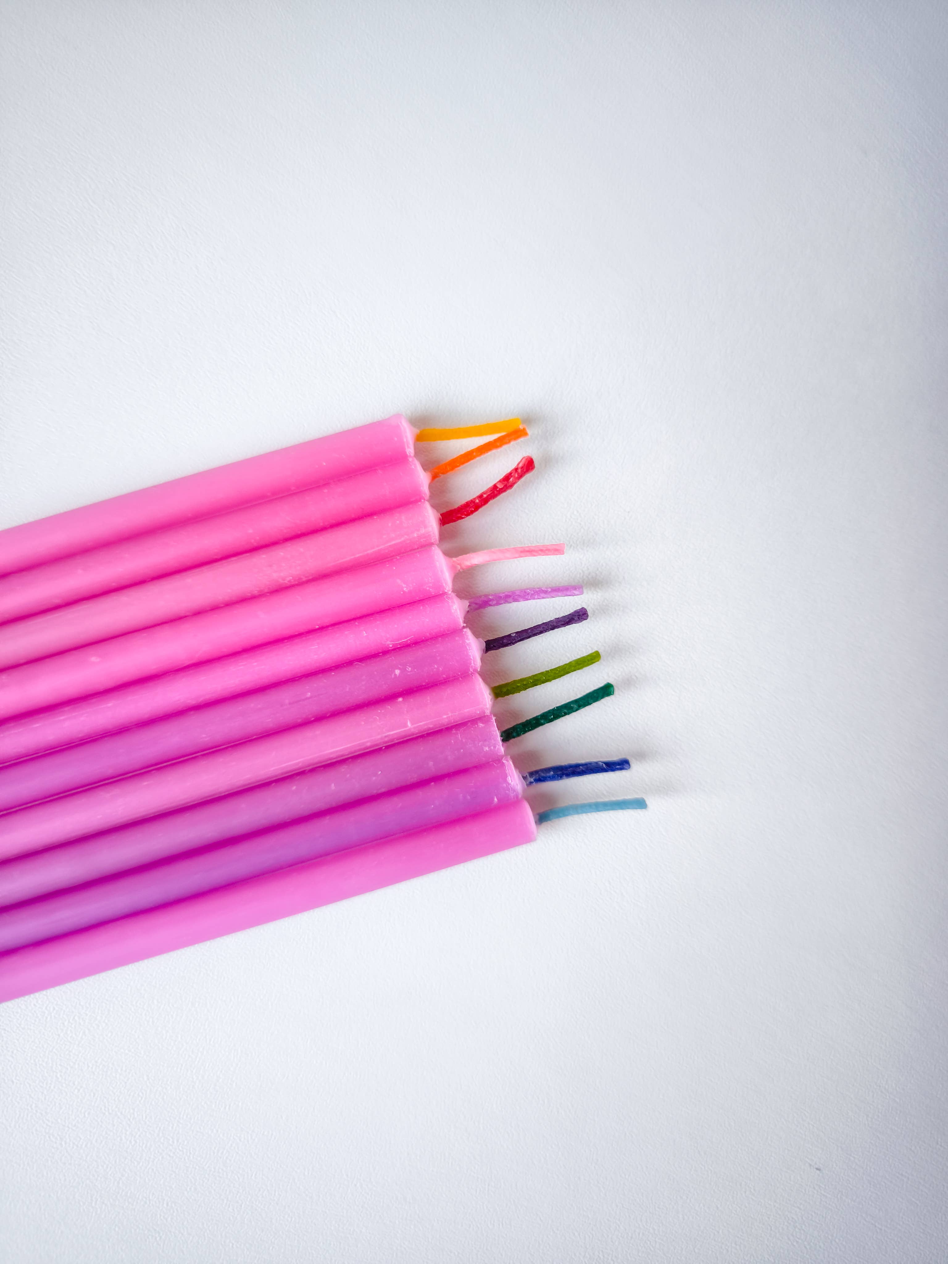 korys – wholesale Tårtljus – Födelsedagsljus - rosa bivax3