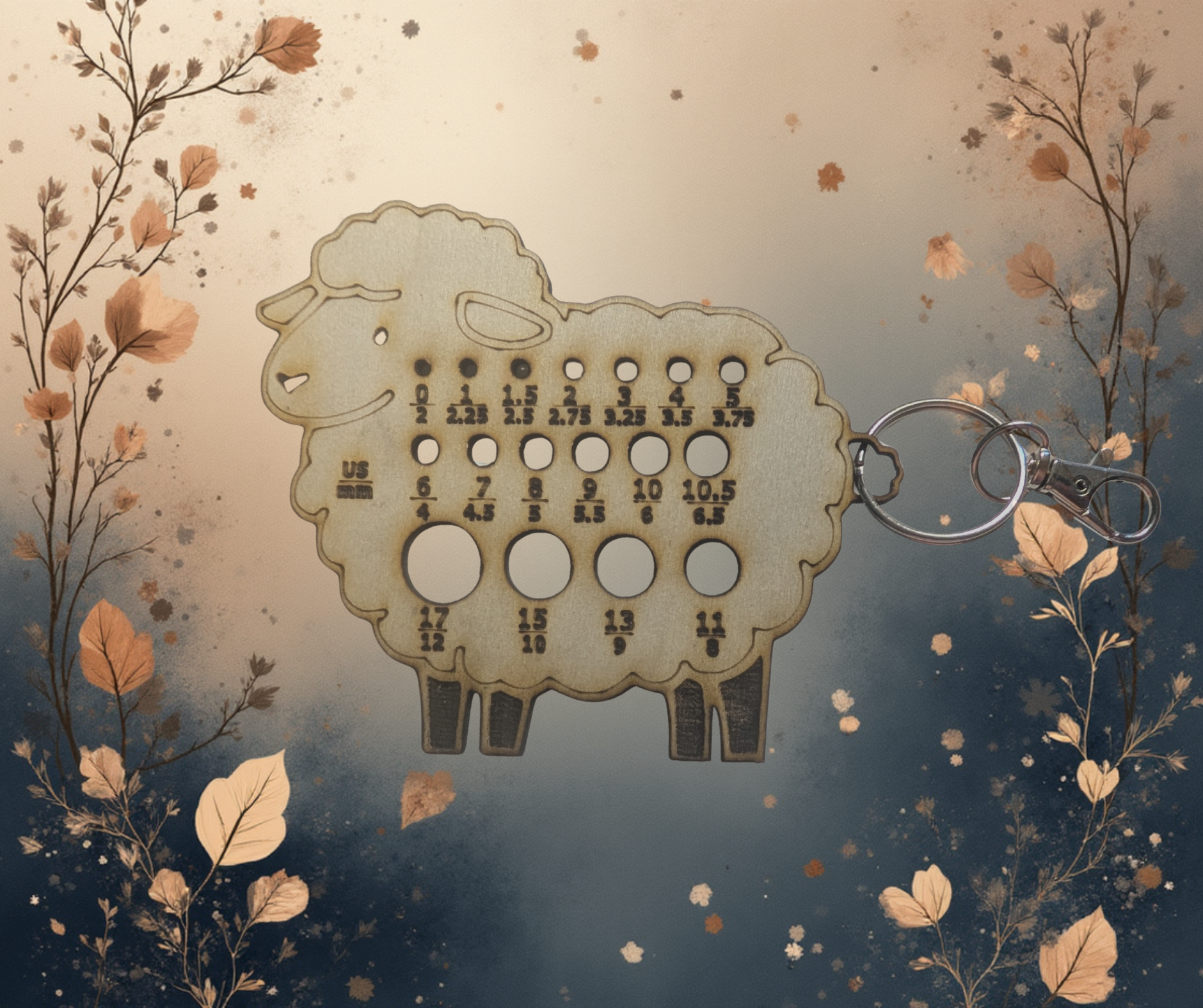 The Craft Witch - Wholesale Knitting/Crochet Supplies - Wooden Sheep Needle Gauge0