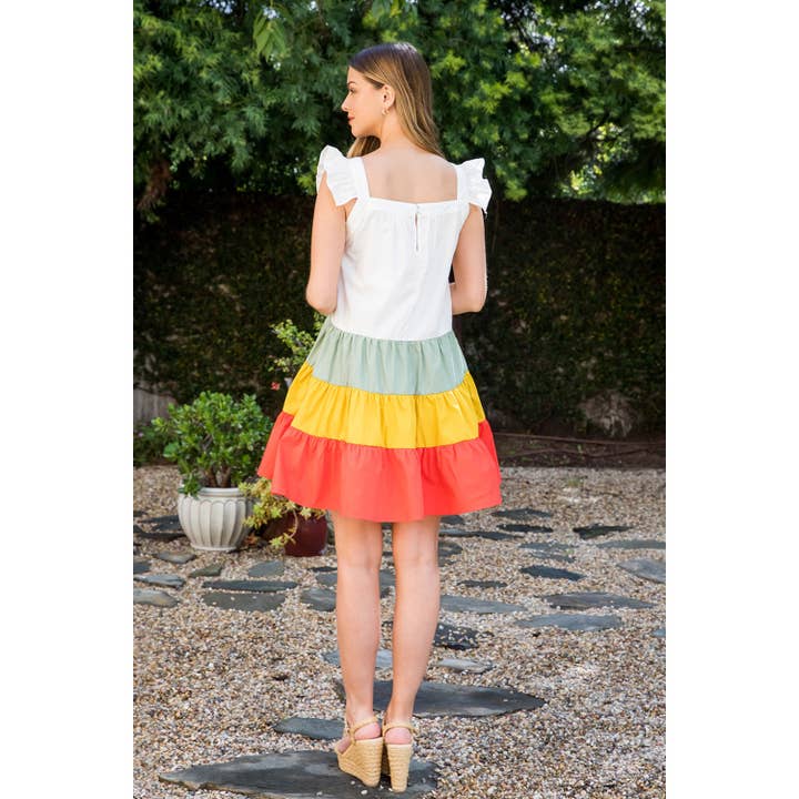 SAGE Poplin Colorblocked Dress for wholesale on Faire