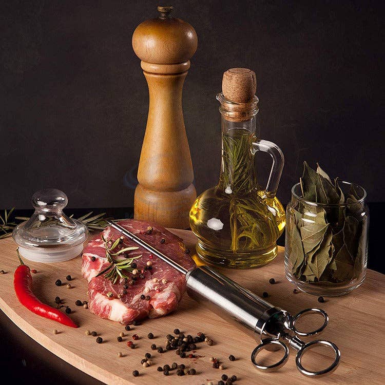 VIGOR - Wholesale Kitchen Tool/Gadget - Stainless Steel Meat Injector Kit Food Syringe(10 Pack)3