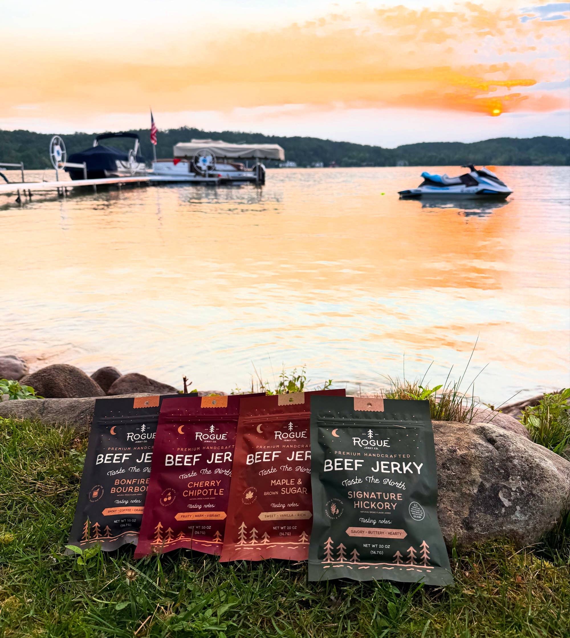 Rogue Jerky Co. - Wholesale Jerky - Rogue Jerky Starter Pack - 4 Bags Of Each Flavor5