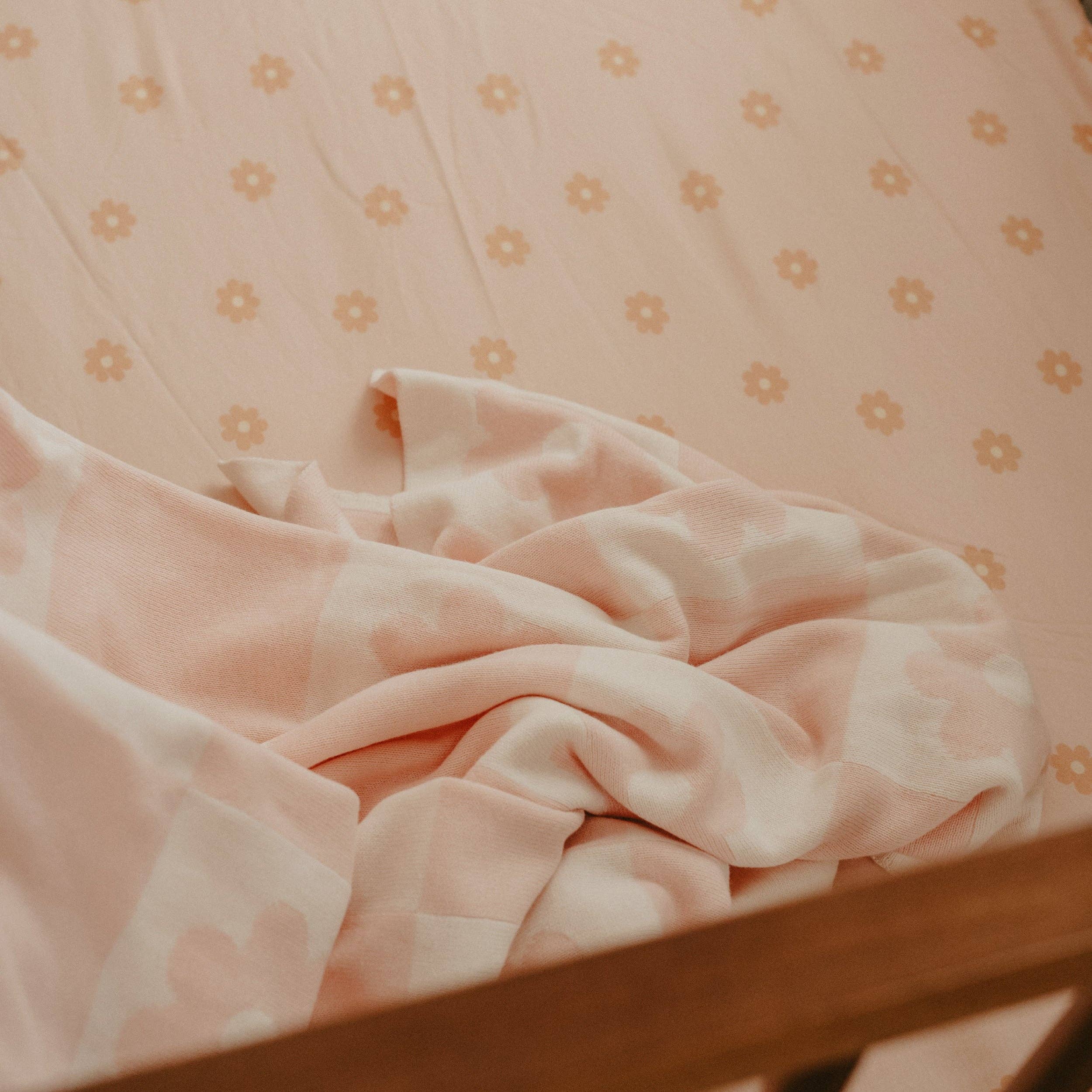 Fox & Fallow - Wholesale Cot/crib sheets - Daisy Chain Organic Fitted Cot Sheet2