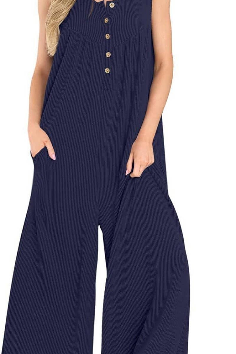 NINEXIS - Wholesale Jumpsuit - Women's - CWSJS0720_SOLID COLOR CASUAL LOOSE POCKET JUMPSUIT8
