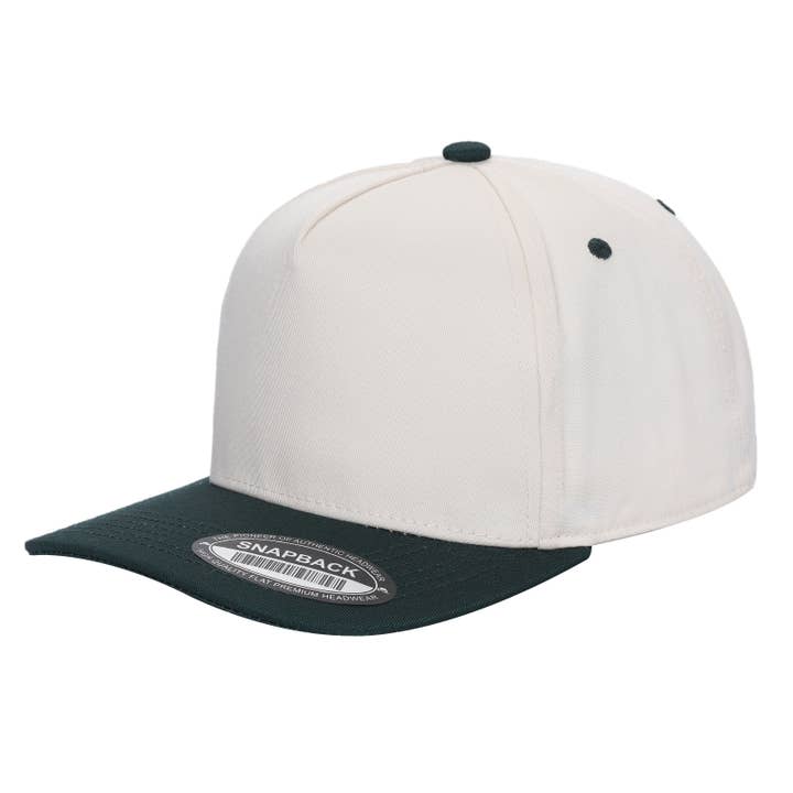 Burzip collection - Wholesale Baseball Cap - Unisex - TC2>2 Tone Blank 5Panel Mid Provile Baseball Cap