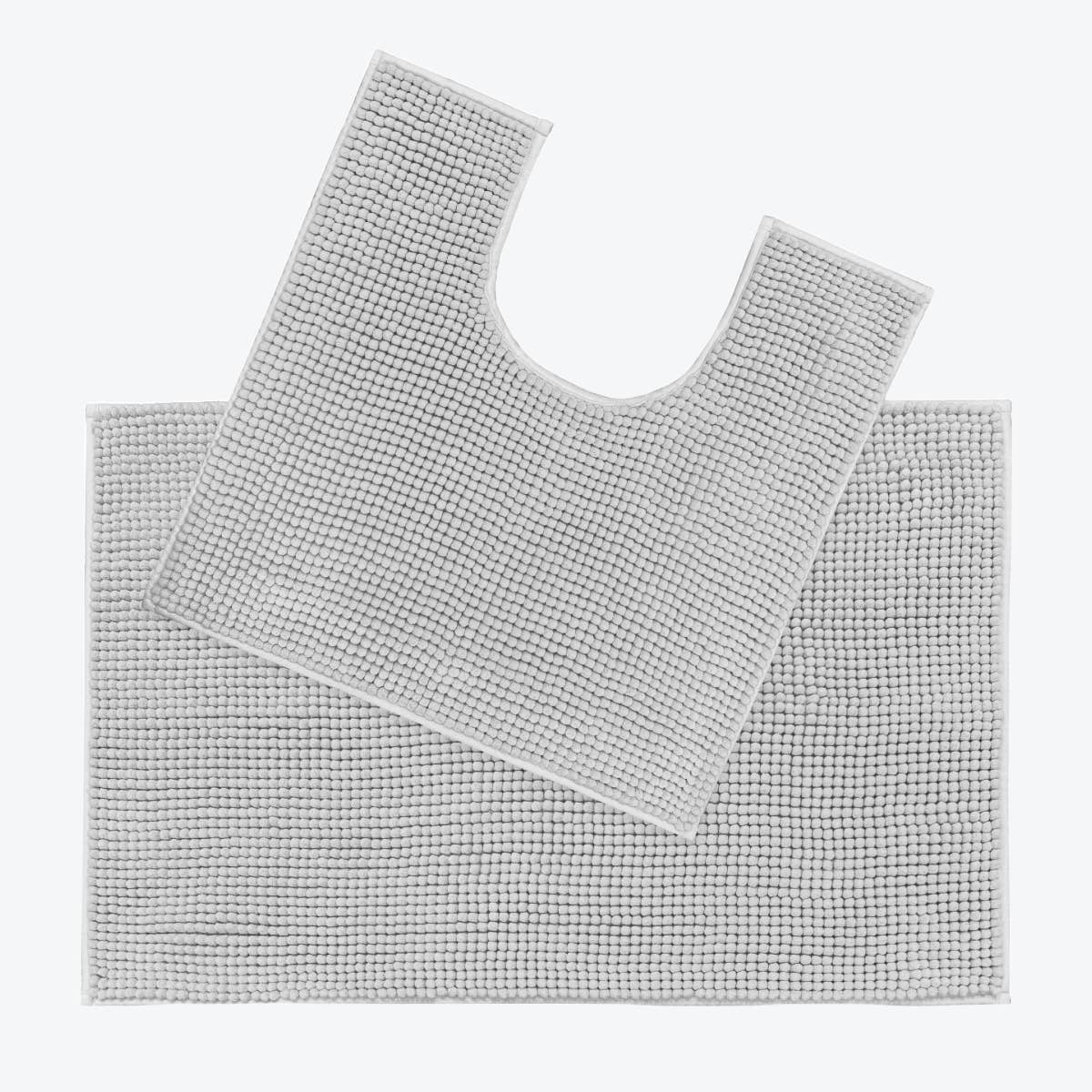 Allure Bath Fashions – wholesale Badrumsmatta Set – Tvådelat badrumsmatta och piedestalmatta set - Mjuk chenillebubbla2