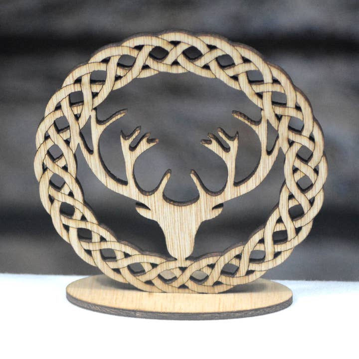 Celtic Wreath With Antlers, Christmas decoration for wholesale by Tawny Barn