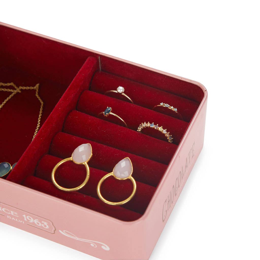 Balvi - Vendita all'ingrosso Portagioie/organizer per gioielli - Scatola portagioie,cioccolato,rosa,metallo4