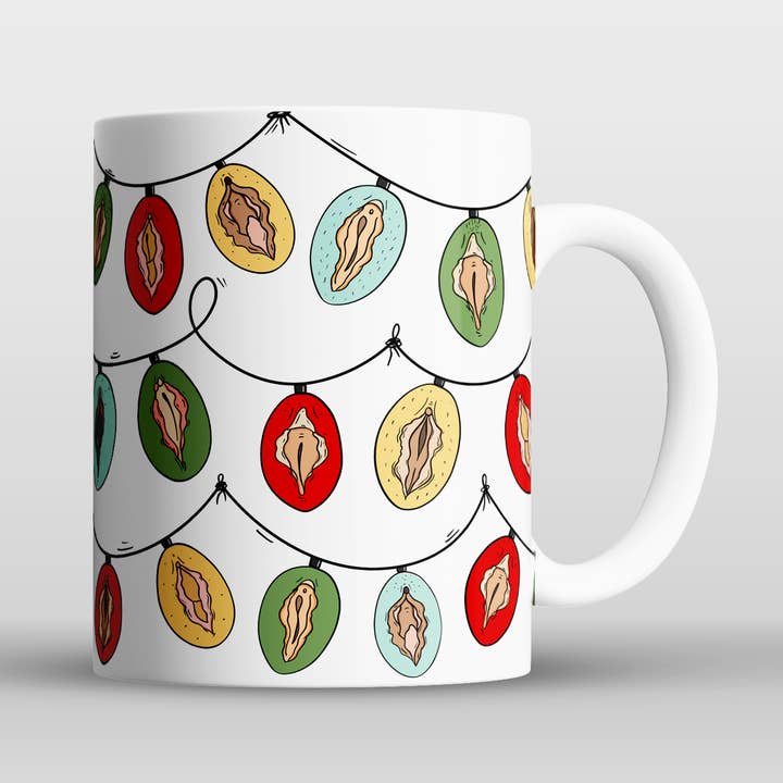 Risqué Gifts - Wholesale Coffee mug - Vulva Christmas Lights Mug0