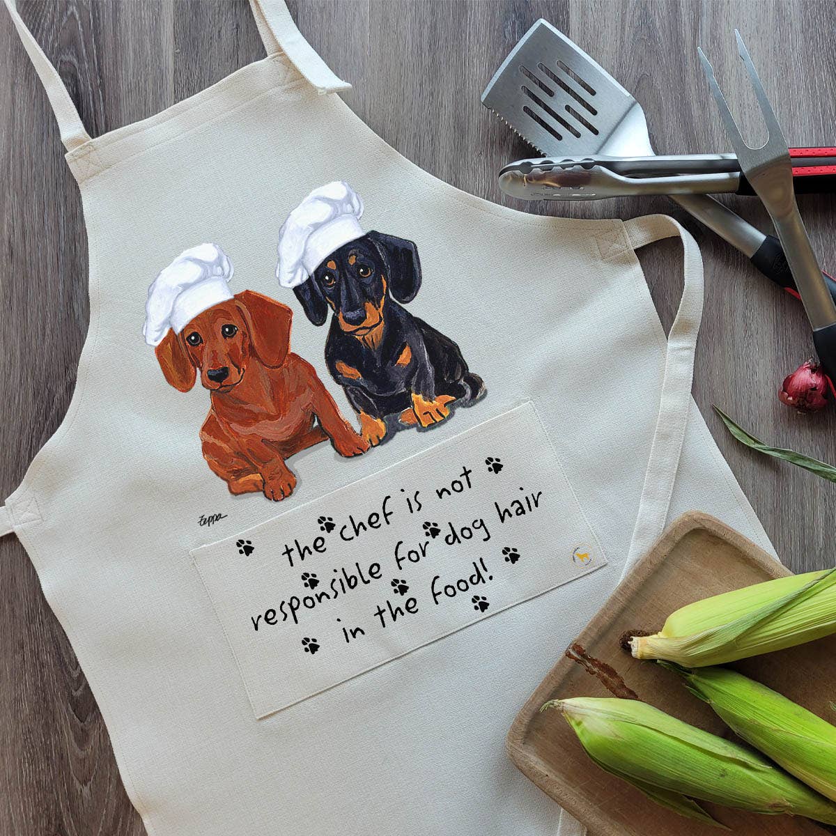 Zeppa Studios - Wholesale Apron - Dachshund Pair Apron0