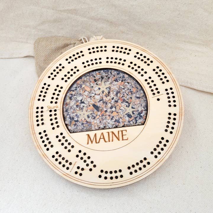 Maine Shellware - Wholesale Board Game - 7" Shell Cribbage Boards18
