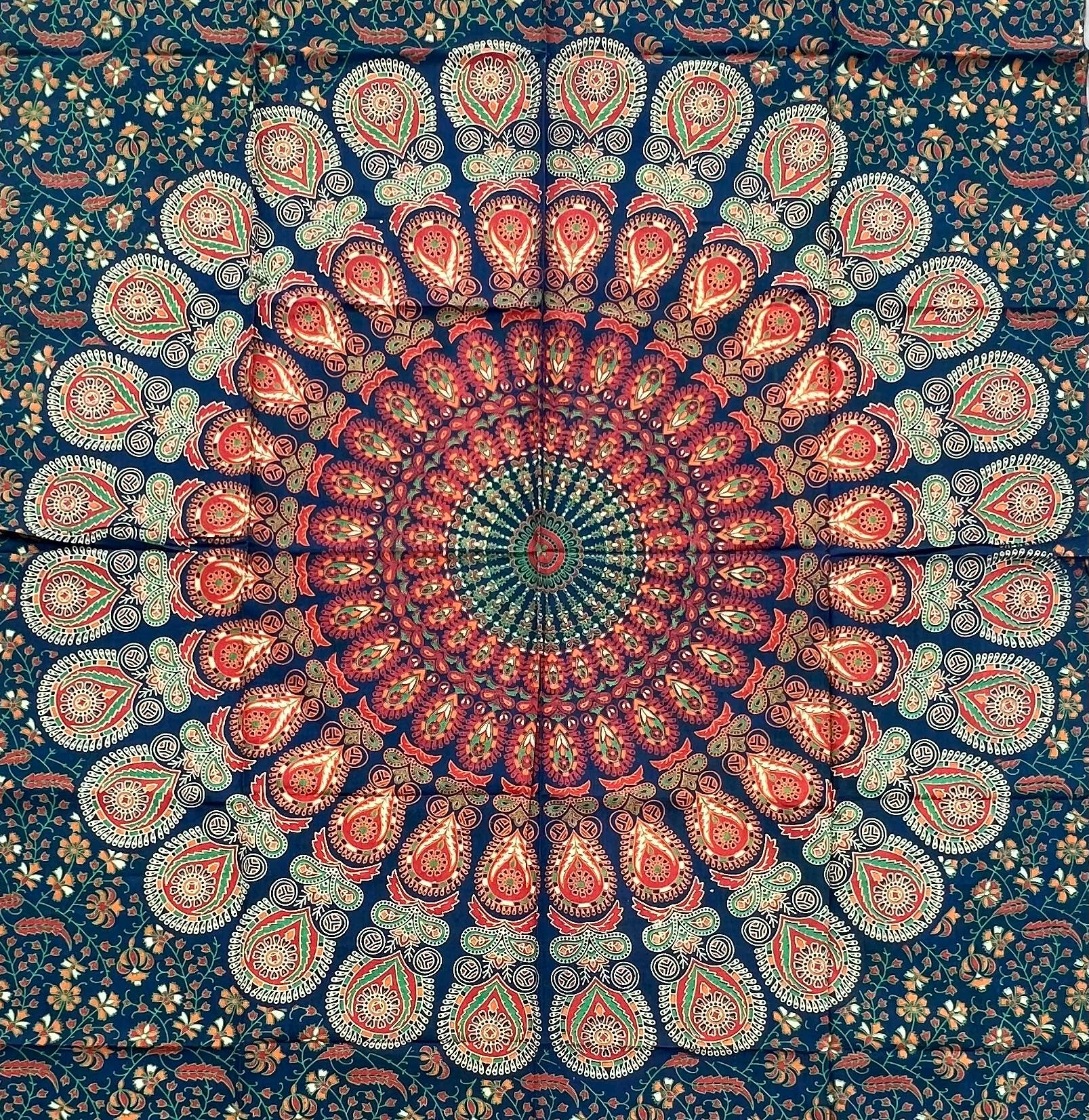 Lungta Imports - Wholesale Tapestry/Textile - Lotus Mandala Tapestry Wall Decor Beach Throw 80”X50”18