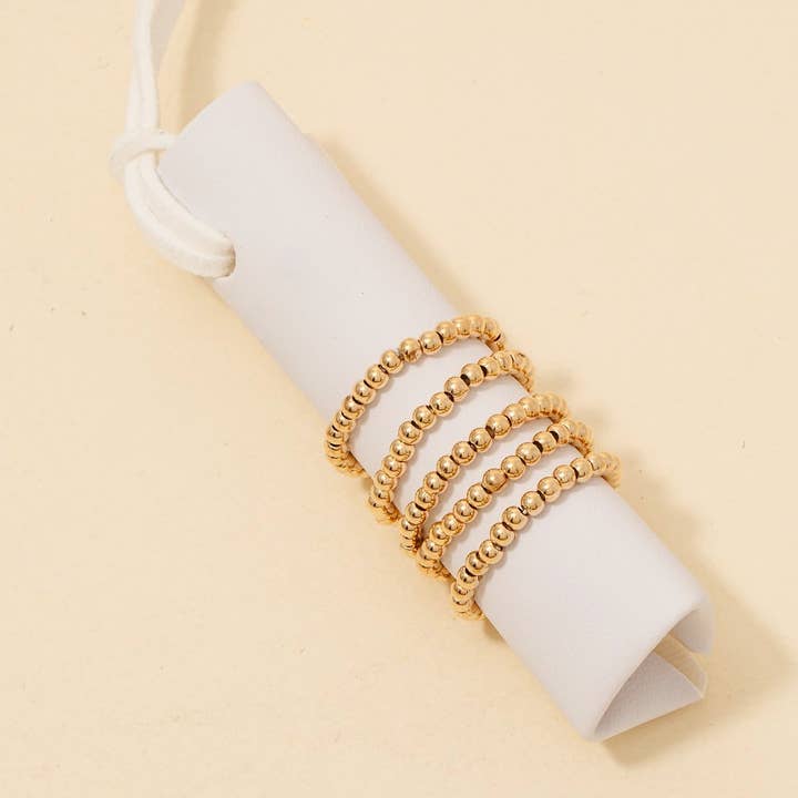 Metallic Kralen Elastische Ringen voor wholesale door Anarchy Street