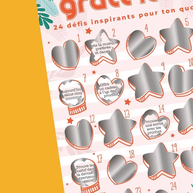 GRATTE MOI papeterie – wholesale Kortspel – Solo wellness-adventskalender med skraprutor – Gratt'itude2