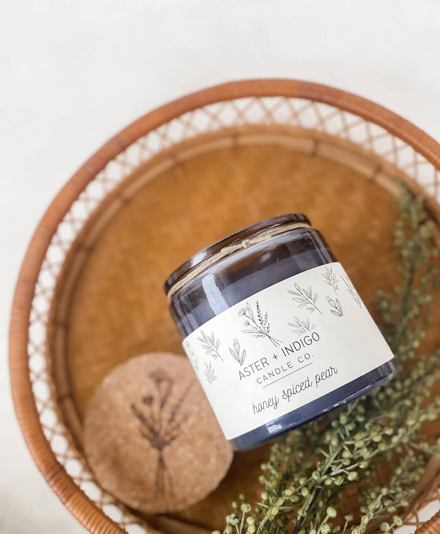 Aster + Indigo Candle Co. - Wholesale Jar/Filled Candle - Honey Spiced Pear | Soy Candle