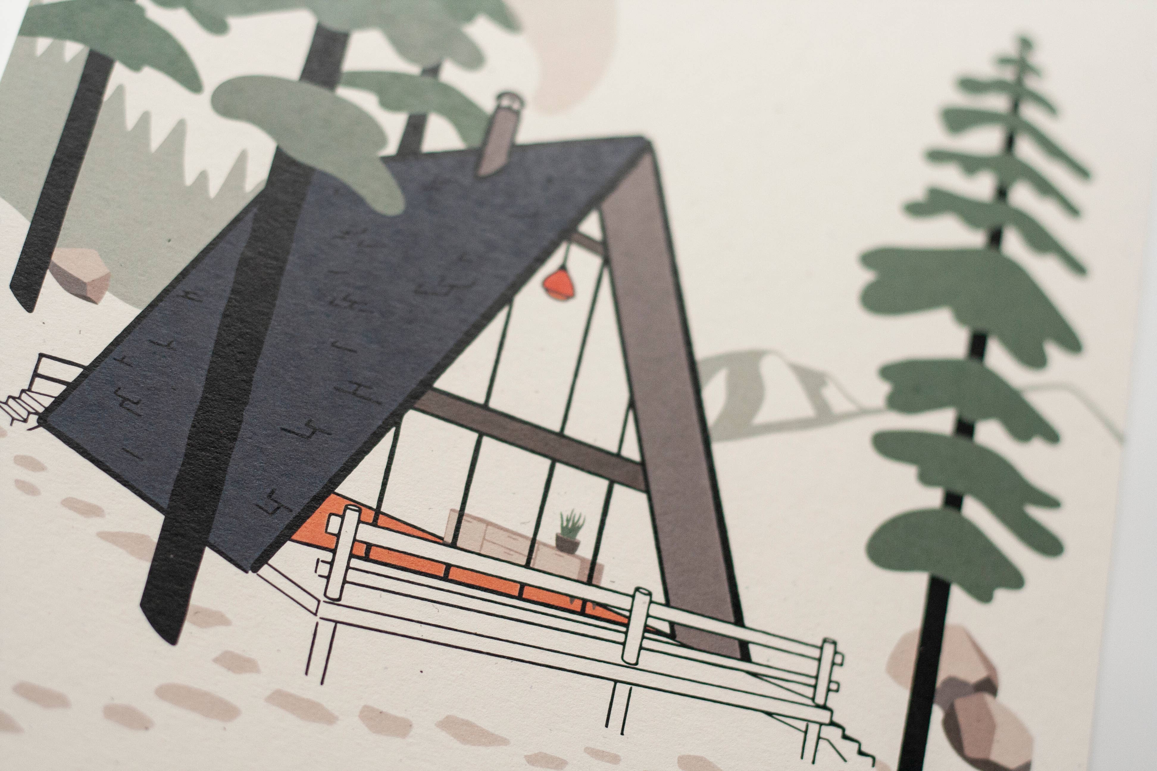 Telegram Print Co. - Wholesale Art Print - Mid Century, Mountain Aframe, 8x10 Print2