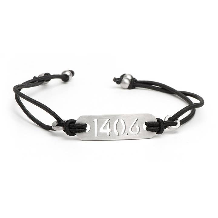 ATHLETE INSPIRED, Inc. - Vendita all'ingrosso Bracciale in tessuto/intrecciato - 140.6 Bracciale da triathlon a distanza di ferro rosa o nero - cravatta elasticizzata regolabile1