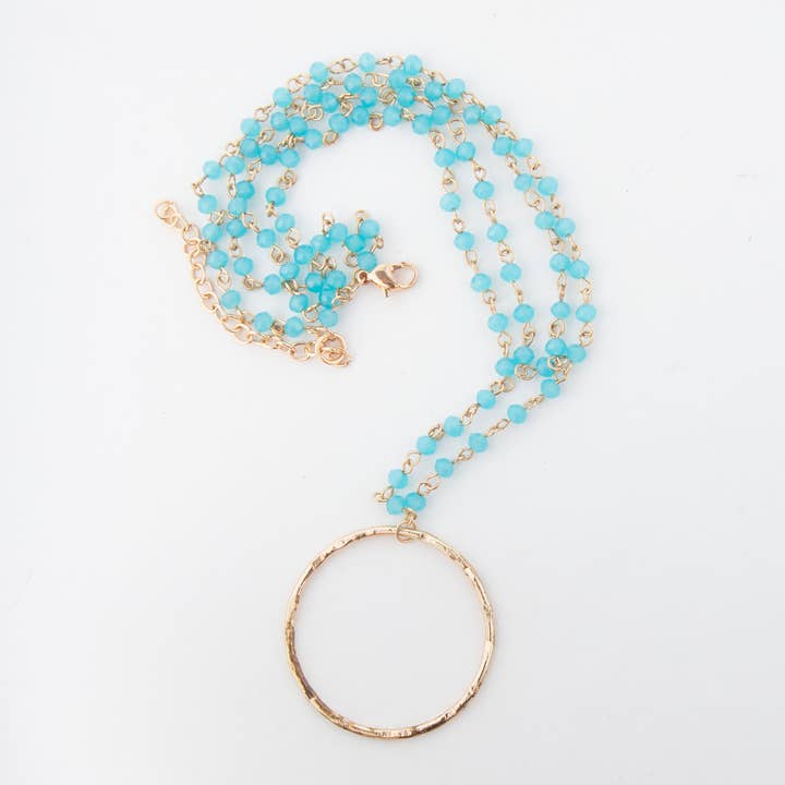 Howard's - Wholesale Pendant/Charm Necklace - Malia Beaded Ring 22" Pendant Necklace10